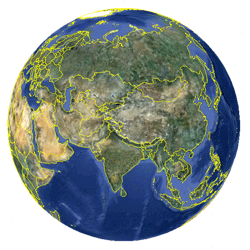 Mapa de Malasia vista satelital