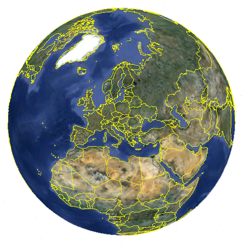 Mapa de Dinamarca vista satelital