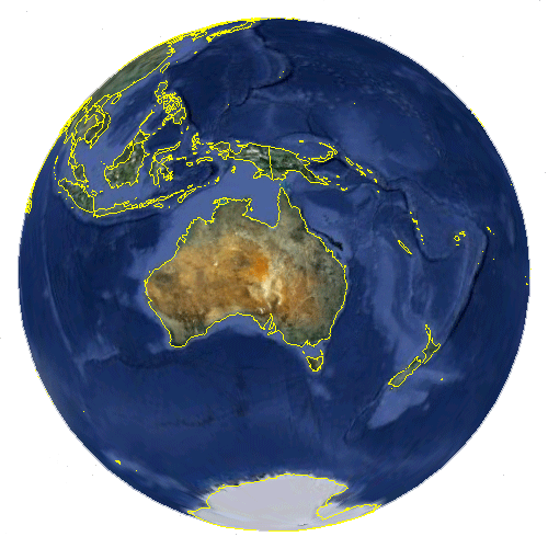 Mapa de Nueva Zelanda vista satelital