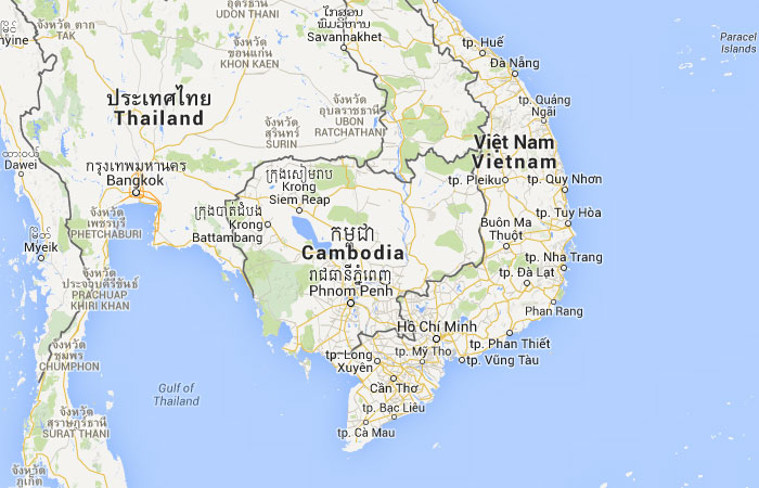 Camboja Mapa Capital