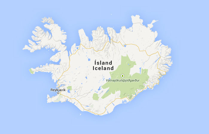 ﻿Mapa de Islandia﻿, donde está, queda, país, encuentra, localización