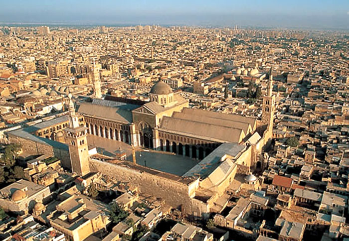 Ciudad de Damasco, con la Mezquita de los Omeya