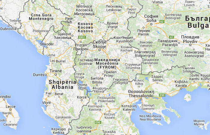 ﻿Mapa de República de Macedonia﻿, donde está, queda, país, encuentra