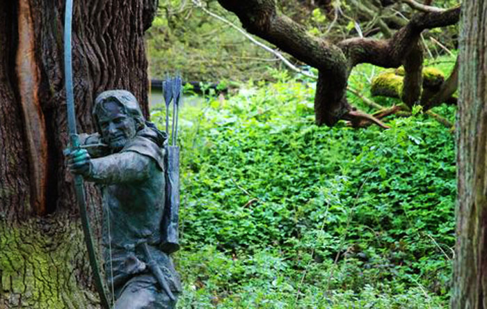 Bosque de Sherwood cerca de Nottingham, escenario de la leyenda de Robin Hood